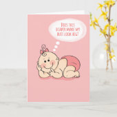 おめでとうございます新生児ディーバベビーカード カード (黄色い花)