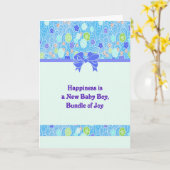 おめでとうございます新生児少年 カード (黄色い花)