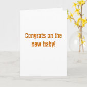 おめでとうございます新生児! カード (黄色い花)