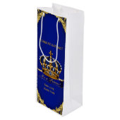 おめでとうございます新生児・ボーイ・プリンス ワインギフトバッグ (正面アングル)