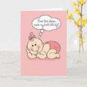 おめでとうございます新生児Diva カード (黄色い花)