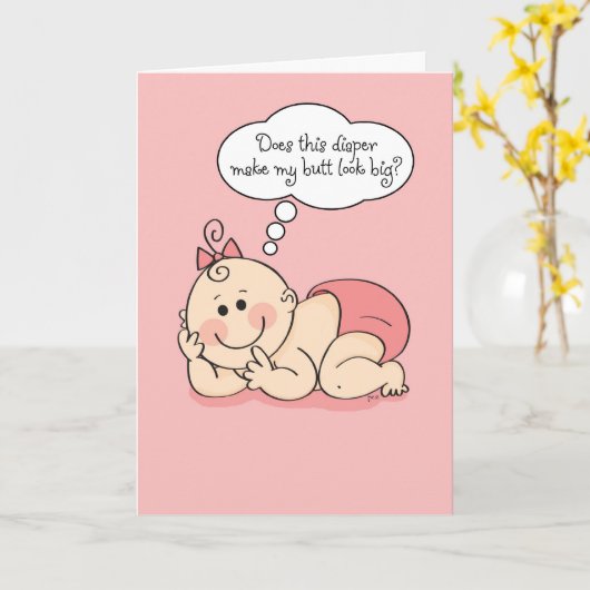 おめでとうございます新生児Diva カード (黄色い花)