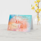 おめでとうございます新祖父母の優しい恵み カード (黄色い花)