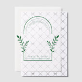 おめでとうございます新郎新婦アーチ ベラム紙招待状 (オフセット (招待状))