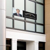 おめでとうございます歯科の退職写真 横断幕 (ビルの外側)