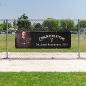 おめでとうございます歯科エレガント写真ブラック 横断幕 (インサイチュ)