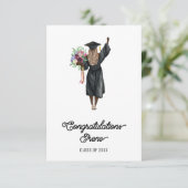 おめでとうございます水色ダークスキンガールフラワー (スタンド正面)