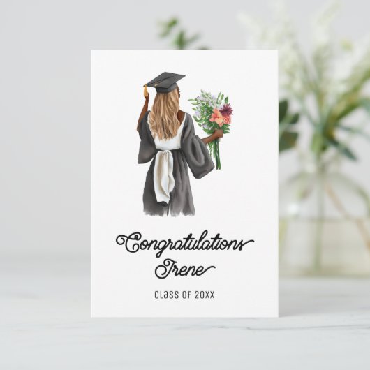 おめでとうございます水色ダークスキンガールフラワー (スタンド正面)