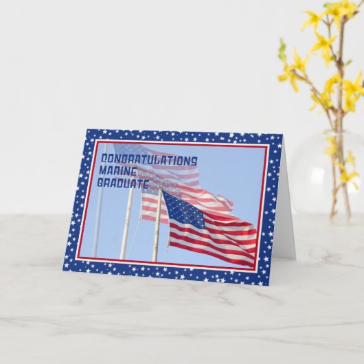 おめでとうございます海洋研究科カード（旗） カード (黄色い花)