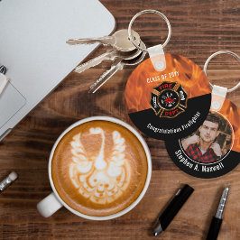 おめでとうございます消防士フレイムス教室 |名前 キーホルダー