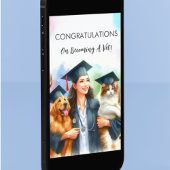 おめでとうございます獣医かわいい犬と猫 カード