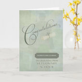 おめでとうございます獣医科大学院W-Name カード (黄色い花)