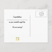 おめでとうございます痩身クラブ重量損失成功 ポストカード (裏面)