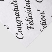 おめでとうございます白黒バイリンガル文字 薄葉紙 (詳細)