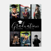 おめでとうございます白黒卒業式6写真 アクリルサイン (正面)