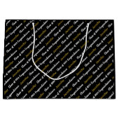 おめでとうございます白黒金ゴールドクラス2024 ラージペーパーバッグ (正面)