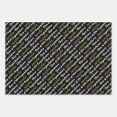 おめでとうございます白黒金ゴールド名区分2024 ラッピングペーパーシート (正面2)