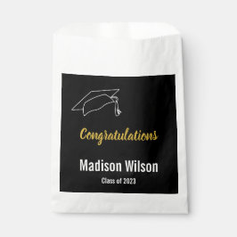 おめでとうございます白黒&金ゴールド卒業 フェイバーバッグ