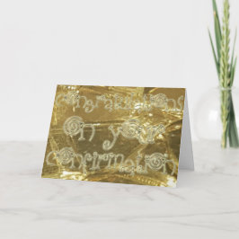 おめでとうございます確認タイポグラフィゴールデン カード