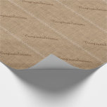 おめでとうございます素朴バーラップラッピング紙 ラッピングペーパー<br><div class="desc">特別の場合</div>