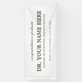 おめでとうございます経営管理学修士  横断幕 (縦)