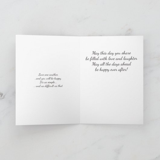 おめでとうございます結婚。 カード (内部)