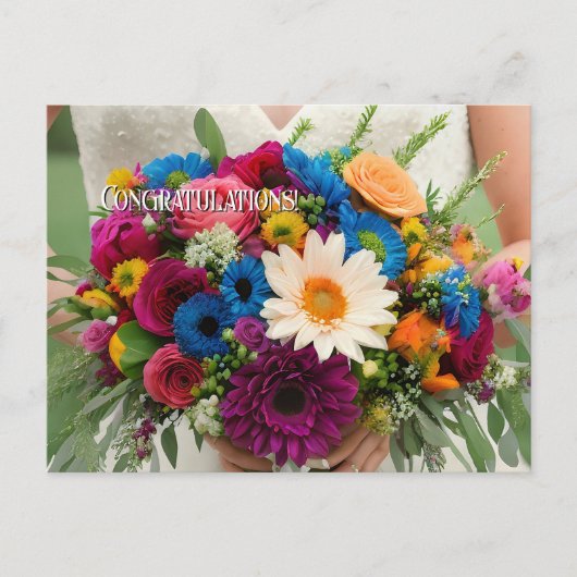 おめでとうございます結婚。 ポストカード (正面)