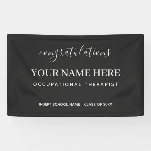 おめでとうございます職業セラピストOTバナー 横断幕 (横)