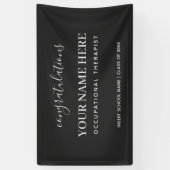 おめでとうございます職業セラピストOTバナー 横断幕 (縦)