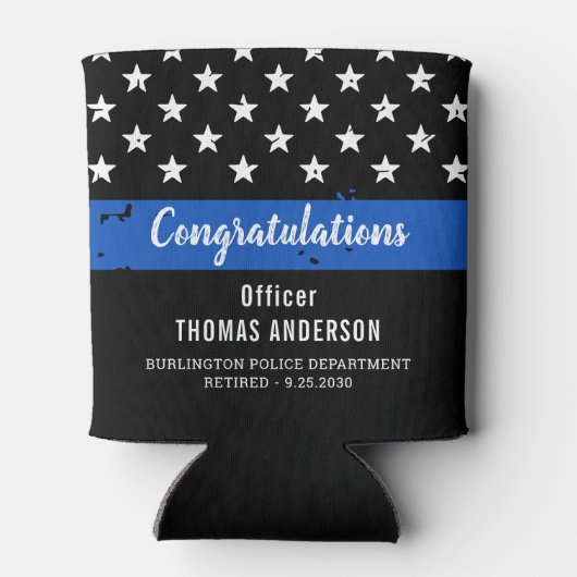 おめでとうございます警察の退職パーティー 缶クーラー (裏面)