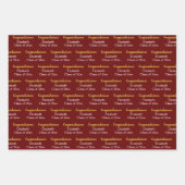 おめでとうございます金ゴールドダークレッド20xxクラス ラッピングペーパーシート (正面2)