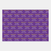 おめでとうございます金ゴールドパープルクラス20xx名 ラッピングペーパーシート (正面)