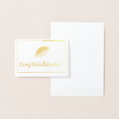 おめでとうございます金ゴールドリーフ卒業シック 箔カード (ディスプレー)