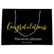 おめでとうございます金ゴールド白黒大学院名