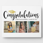 おめでとうございます金ゴールド3 Photo 2025卒業 フォトプラーク (正面)