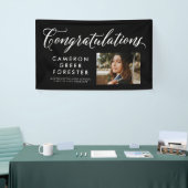 おめでとうございます黒写真 横断幕 (トレードショー)