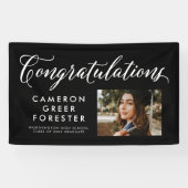 おめでとうございます黒写真 横断幕 (横)