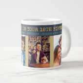 おめでとうございます18誕生日4写真 ジャンボコーヒーマグカップ (正面右)