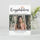 おめでとうございます2025バラ金ゴールド卒業写真 招待状 (スタンド正面)