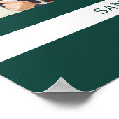 おめでとうございます2025年緑と白の写真 ポスター (角)