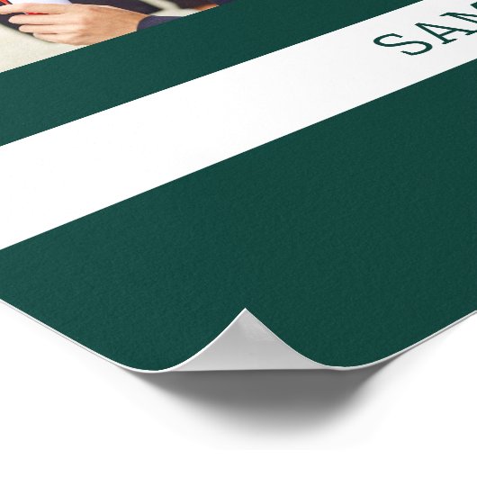 おめでとうございます2025年緑と白の写真 ポスター (角)