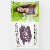 おめでとうございます2025 Gradフォトパーティーバナー 横断幕 (縦)