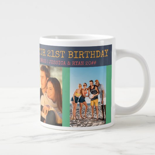 おめでとうございます21歳の誕生日4写真 ジャンボコーヒーマグカップ (右)