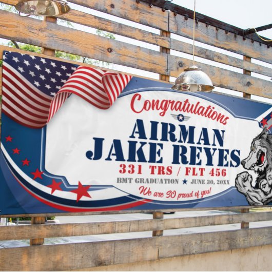 おめでとうございます331 Wolfpack空軍卒業 横断幕