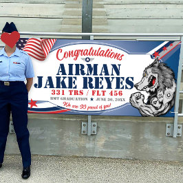 おめでとうございます331 Wolfpack空軍卒業 横断幕