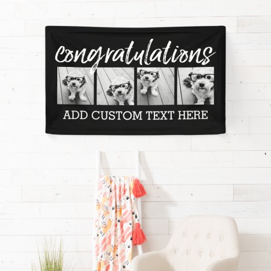 おめでとうございます4写真の背景を変更できる 横断幕 (インサイチュ)