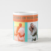 おめでとうございます50誕生日4写真 ジャンボコーヒーマグカップ (正面)