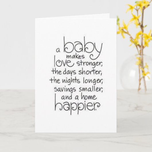 おめでとうございます。あなたとベビー カード (黄色い花)