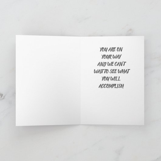 *おめでとうございます あなたの旅はもう始まっています" カード (内部)