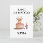 おめでとうございます、お名前と子犬。 カード (スタンド正面)